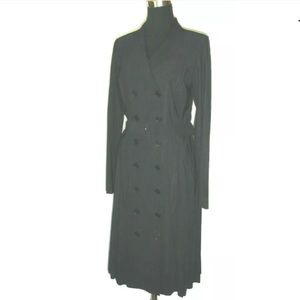 Irie Wash Black Coat + Belt Stretch Dress Size XL